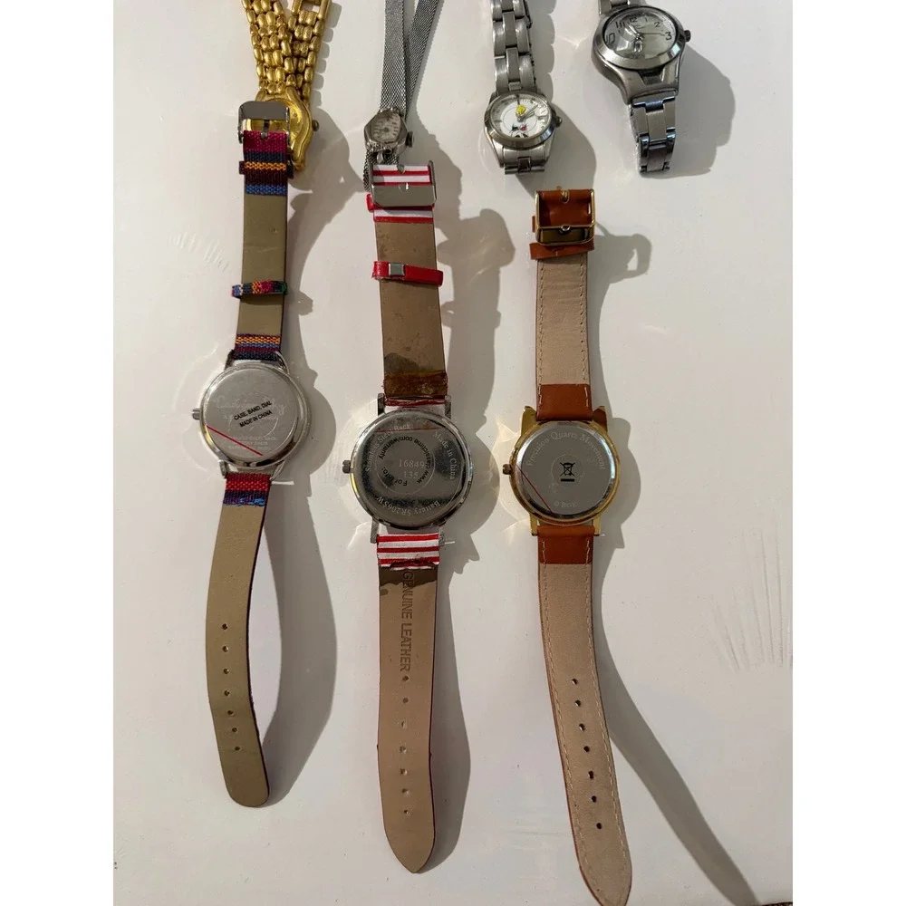 Vintage Novelty Watch Lot 7pc Geneva Tweety Bird‎ Cat Elf  *not working